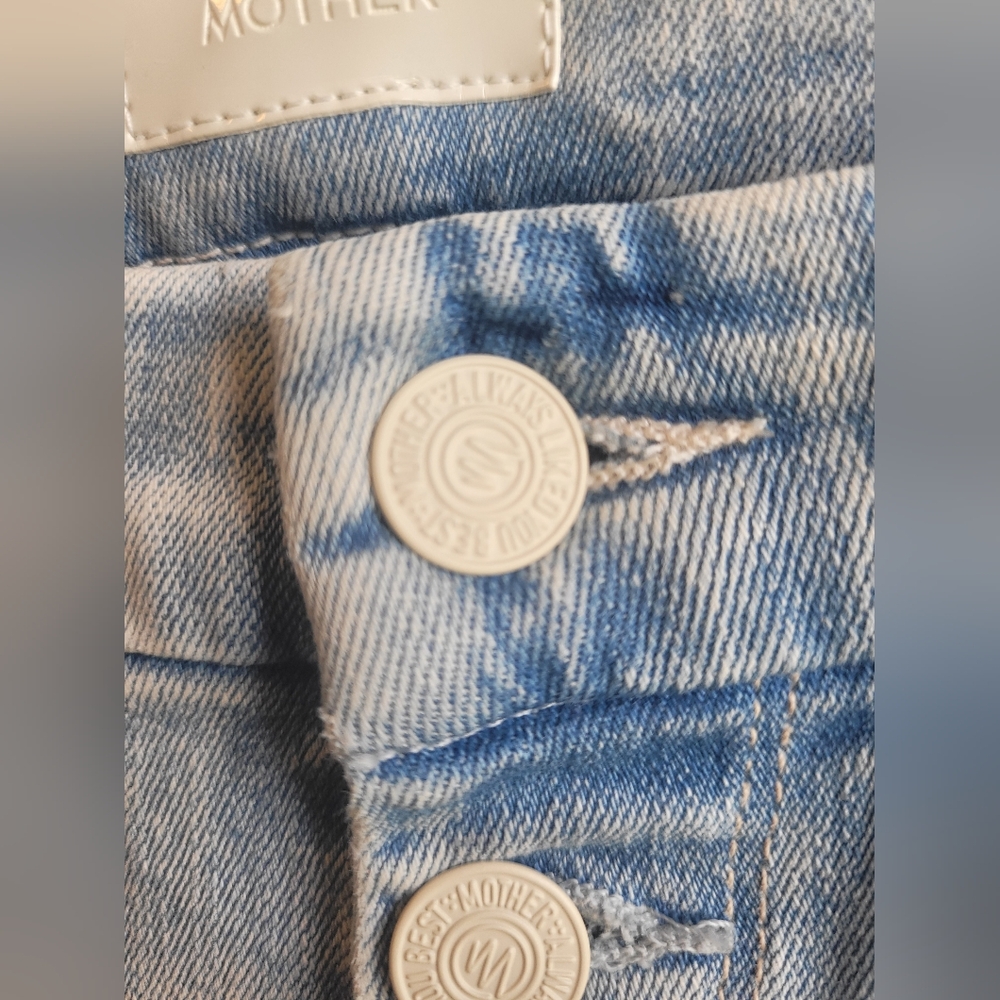 Mother Pixie Ankle Fray Button Fly Jeans. Action Shot. Size 25. New Without Tags - Picture 2 of 9
